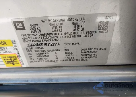 2016 Buick Enclave Leather from USA, damaged, VIN 5GAKVBKD4GJ122114